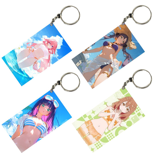 HENTAI Anime Unique Style 4 pcs Combo Keychain