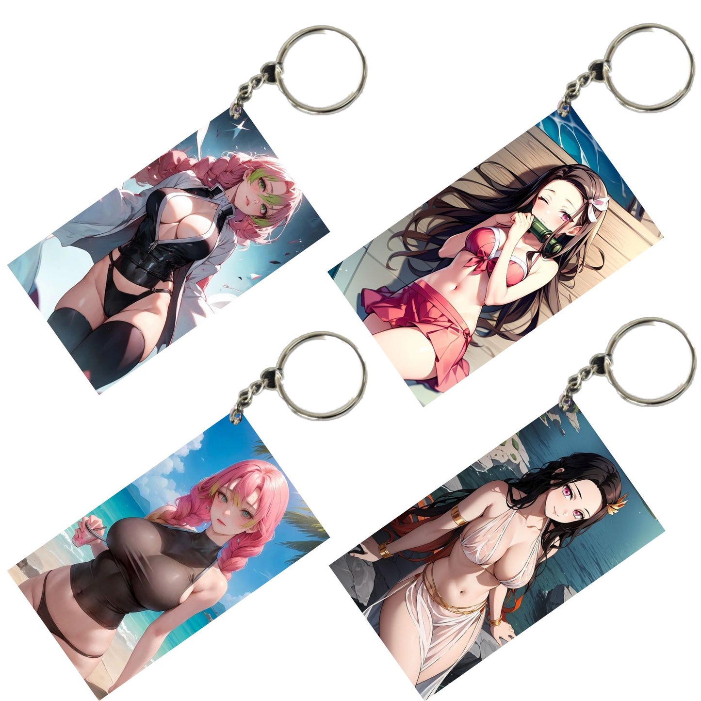 HENTAI Anime Unique Style 4 pcs Combo Keychain