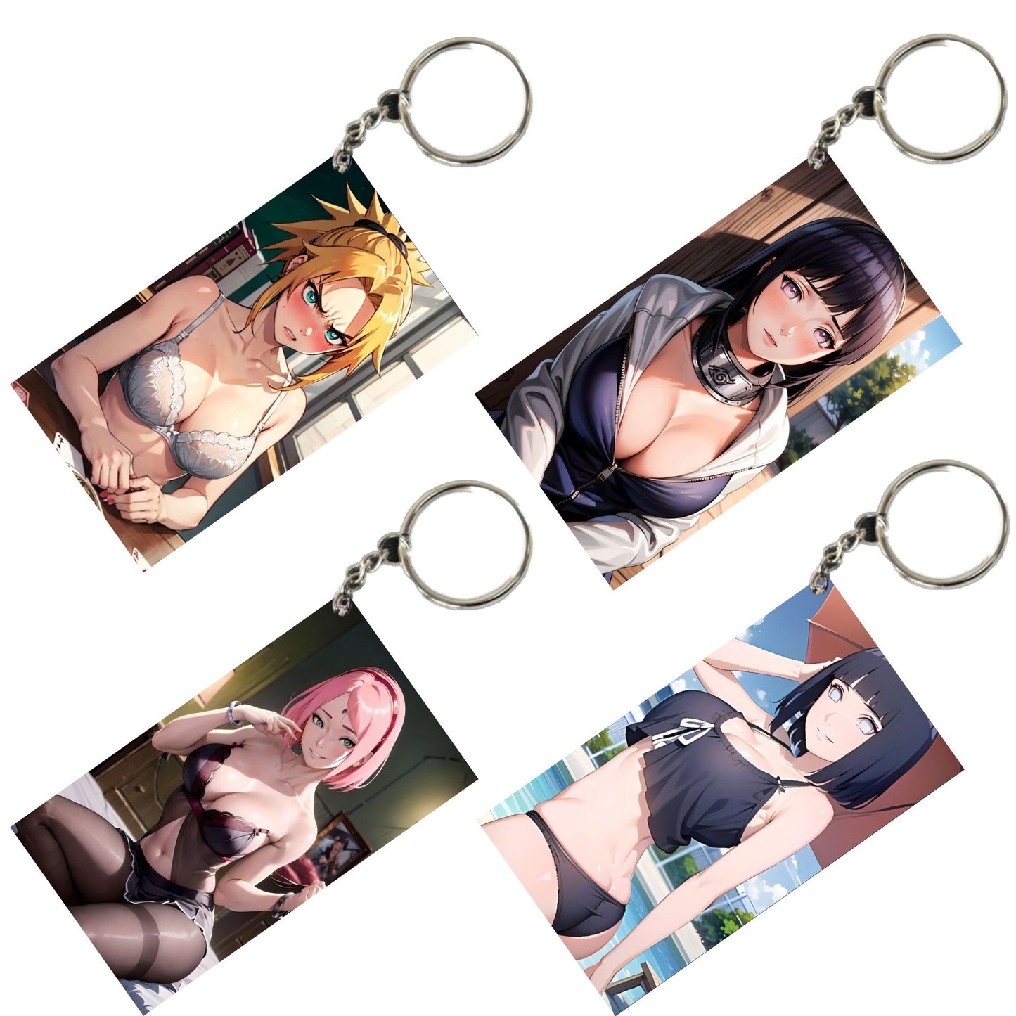 HENTAI Anime Unique Style 4 pcs Combo Keychain