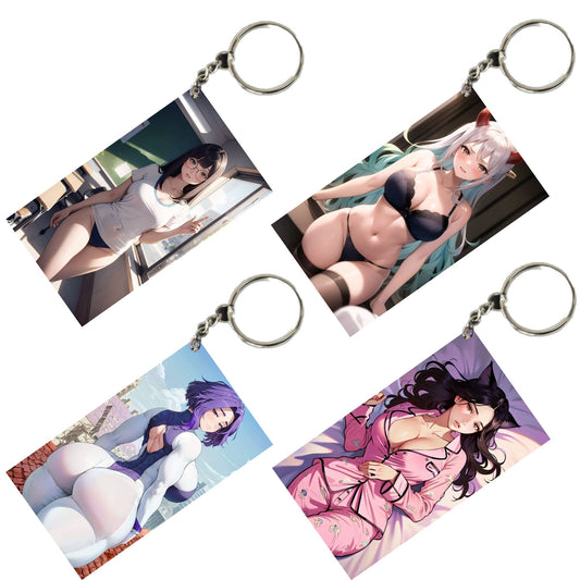 HENTAI Anime Unique Style 4 pcs Combo Keychain