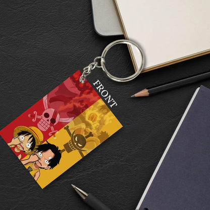 One Piece Anime Unique Style 4 pcs Combo Keychain