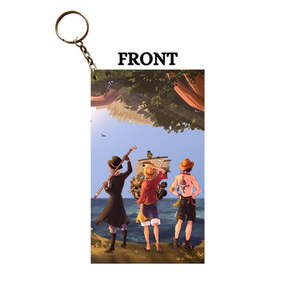 One Piece LUFFY WITH BROTHERS Anime Keychain