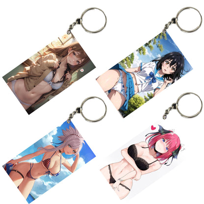 HENTAI Anime Unique Style 4 pcs Combo Keychain