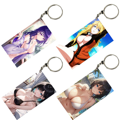 HENTAI Anime Unique Style 4 pcs Combo Keychain