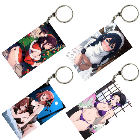 HENTAI Anime Unique Style 4 pcs Combo Keychain