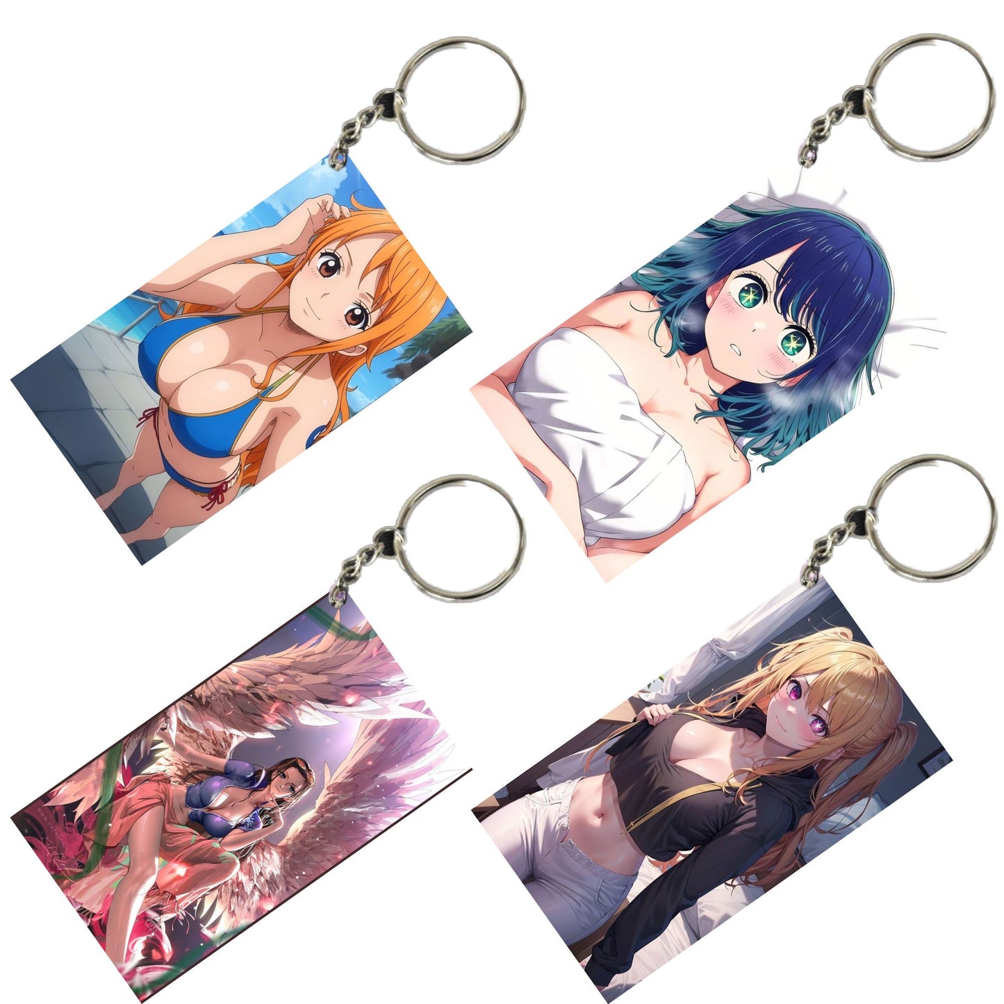 HENTAI Anime Unique Style 4 pcs Combo Keychain