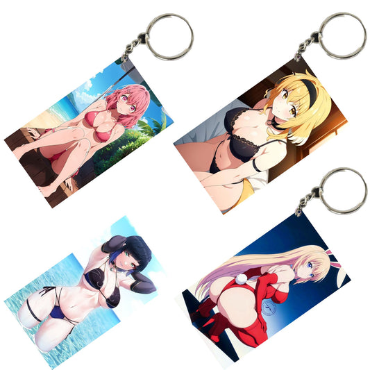 HENTAI Anime Unique Style 4 pcs Combo Keychain