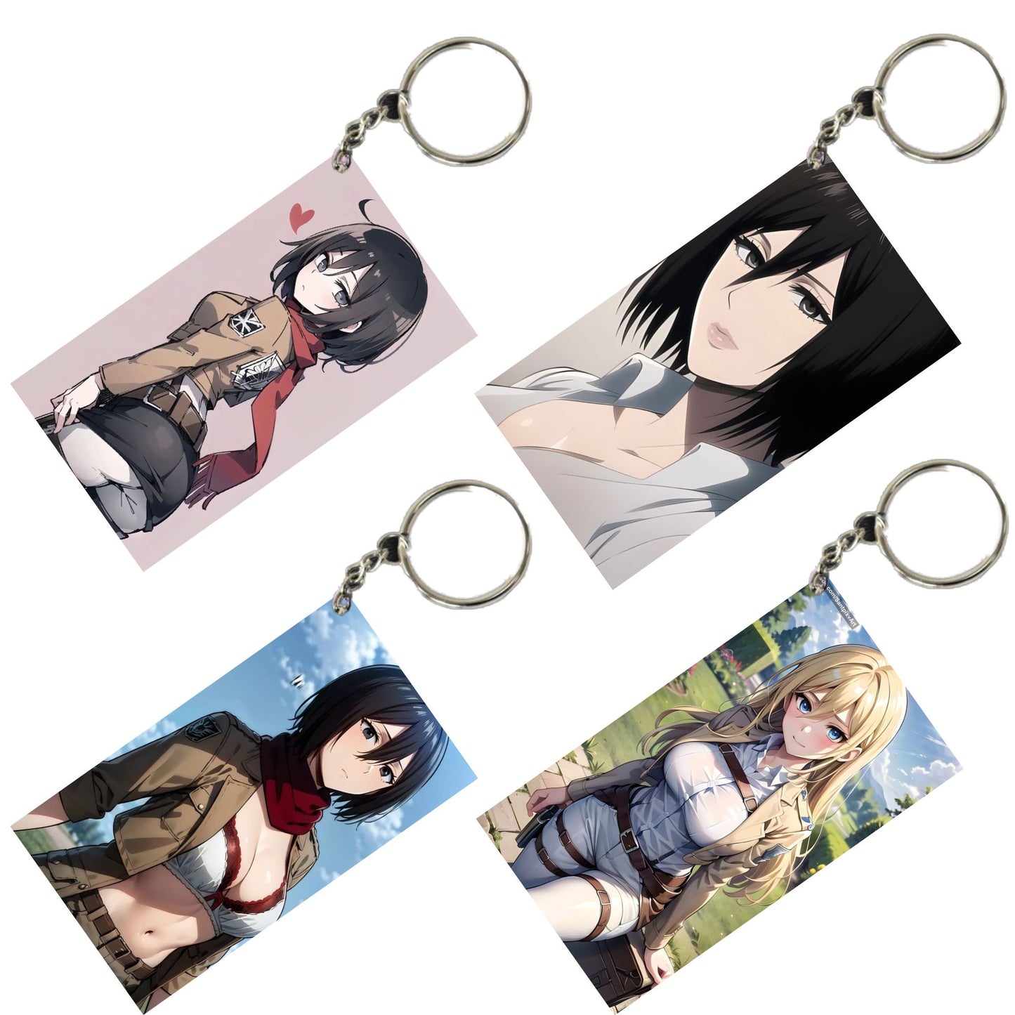 HENTAI Anime Unique Style 4 pcs Combo Keychain