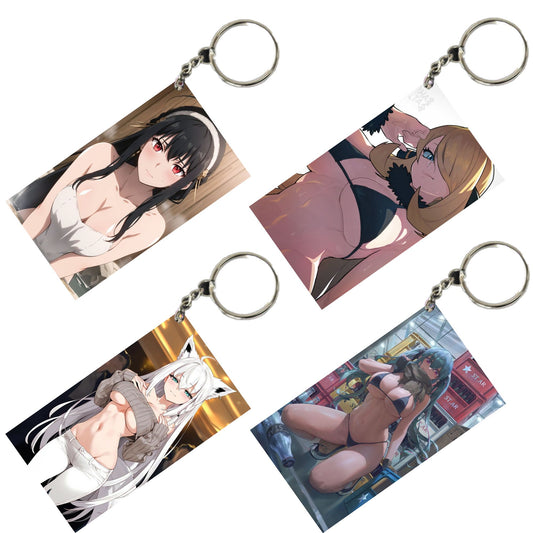 HENTAI Anime Unique Style 4 pcs Combo Keychain