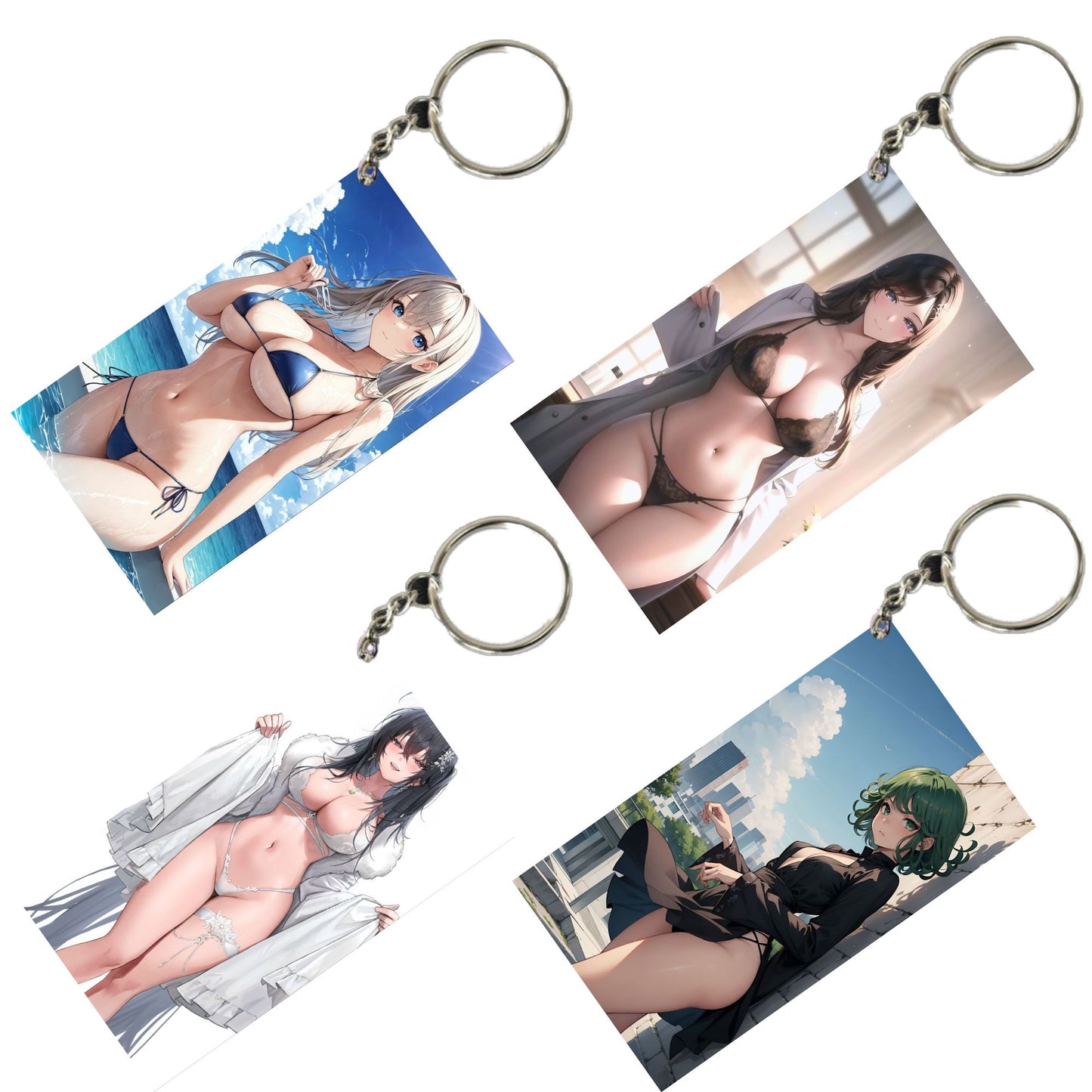 HENTAI Anime Unique Style 4 pcs Combo Keychain