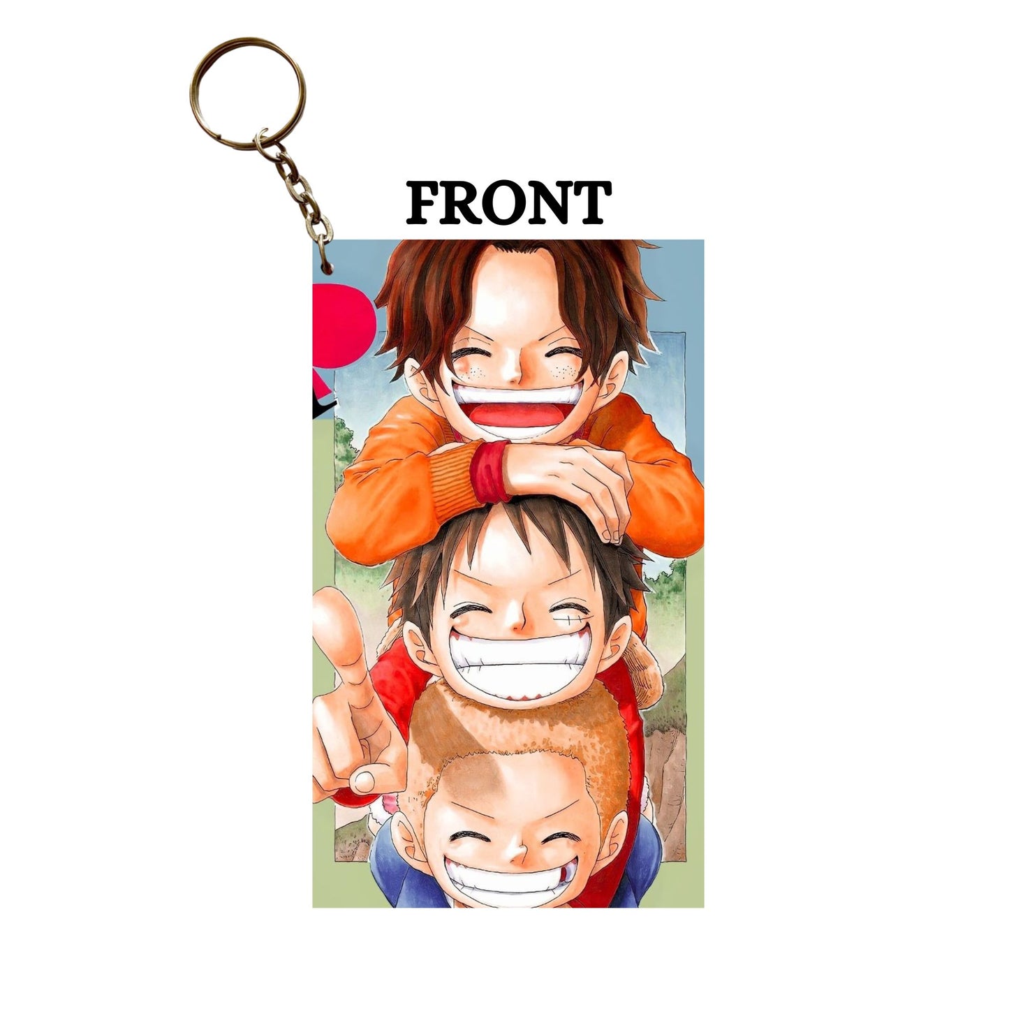 One Piece LUFFY WITH BROTHERS Anime Keychain