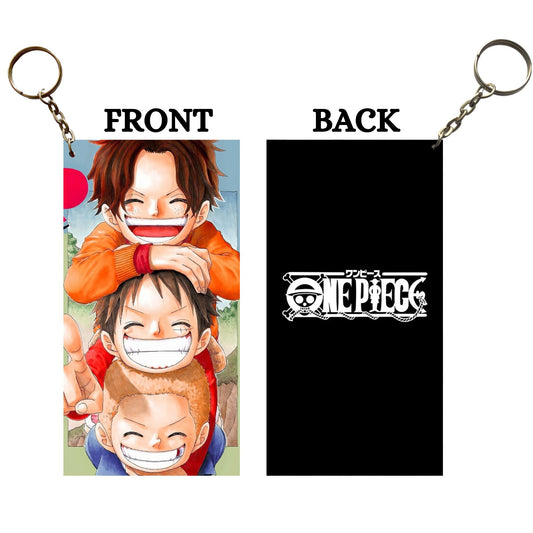 One Piece LUFFY WITH BROTHERS Anime Keychain