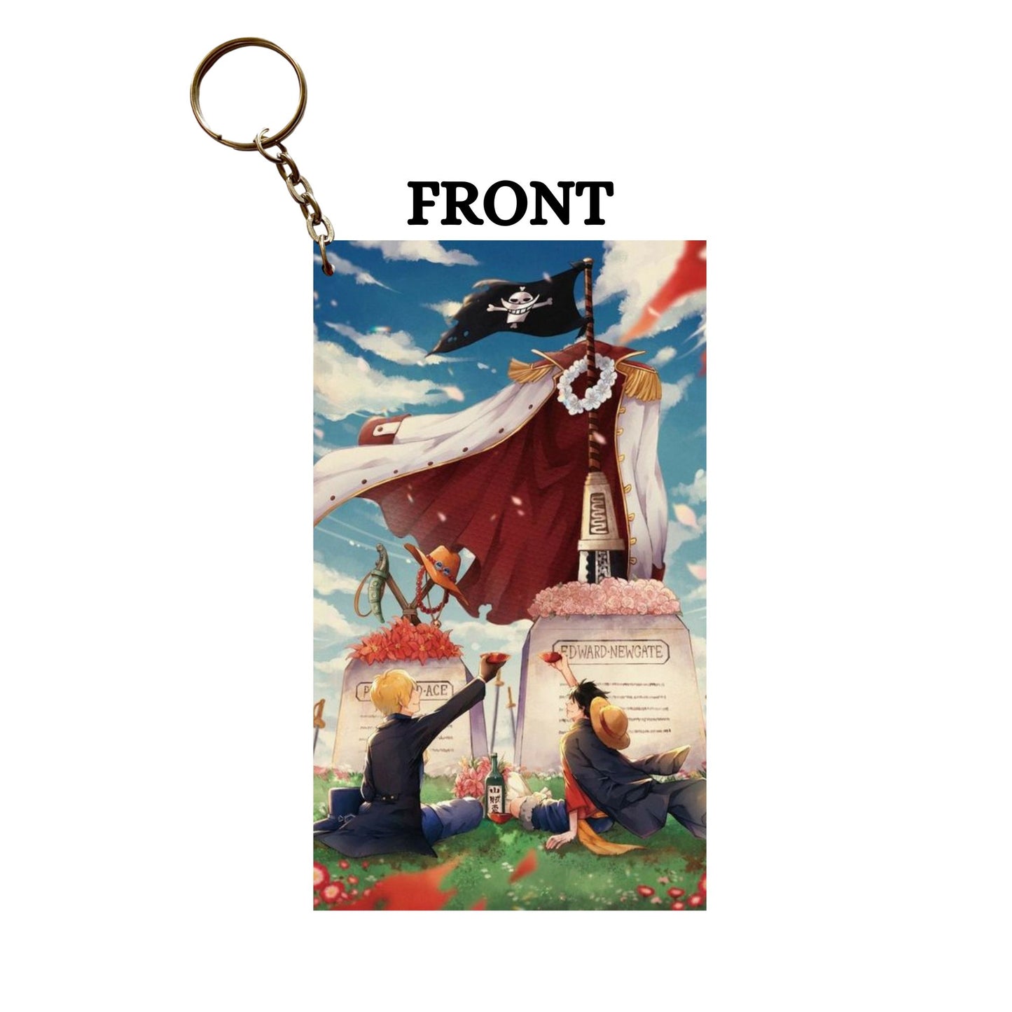 One Piece LUFFY AT ACE FUNERAL Anime Keychain