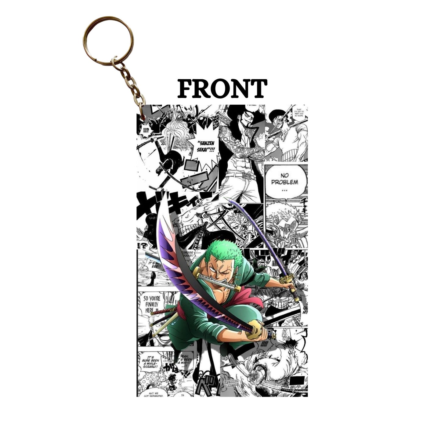 One Piece ZORO Anime Keychain