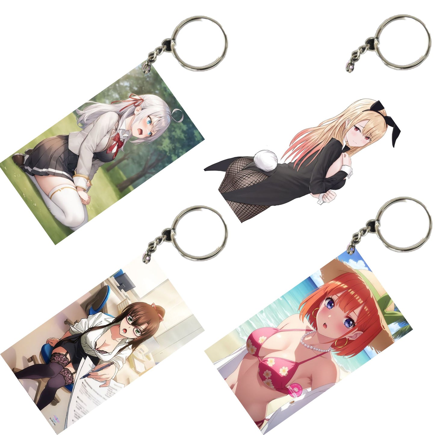 HENTAI Anime Unique Style 4 pcs Combo Keychain