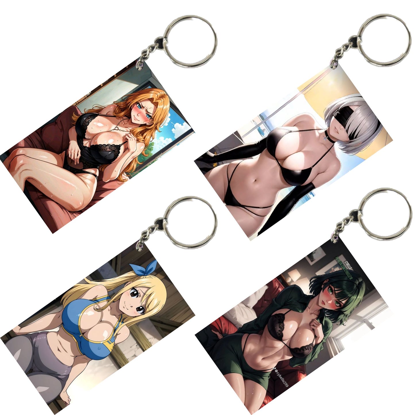 HENTAI Anime Unique Style 4 pcs Combo Keychain