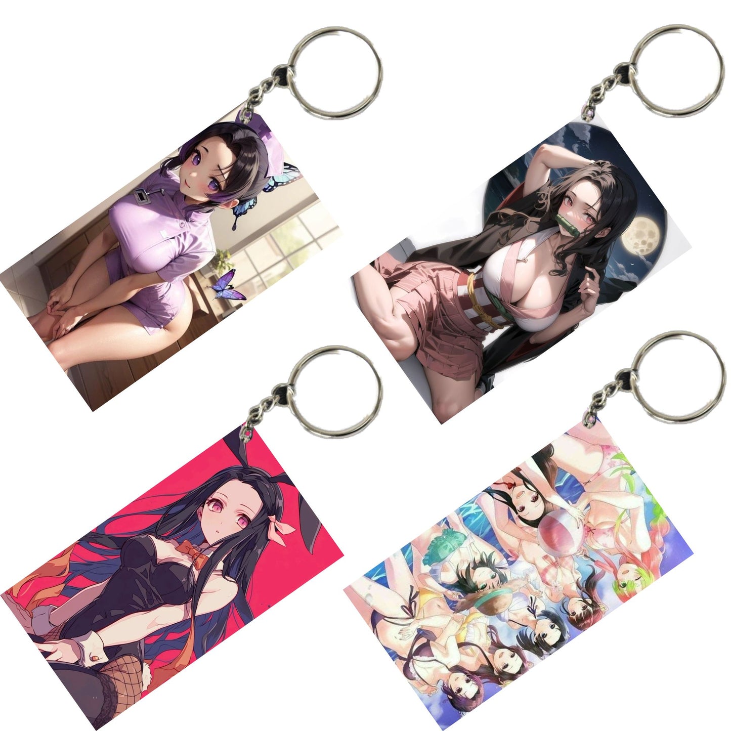 HENTAI Anime Unique Style 4 pcs Combo Keychain