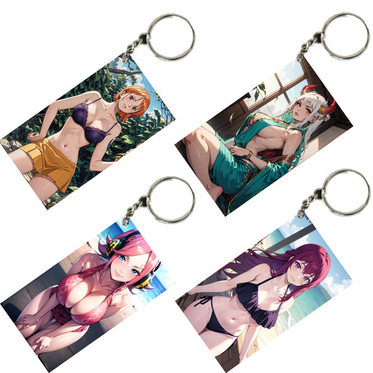 HENTAI Anime Unique Style 4 pcs Combo Keychain