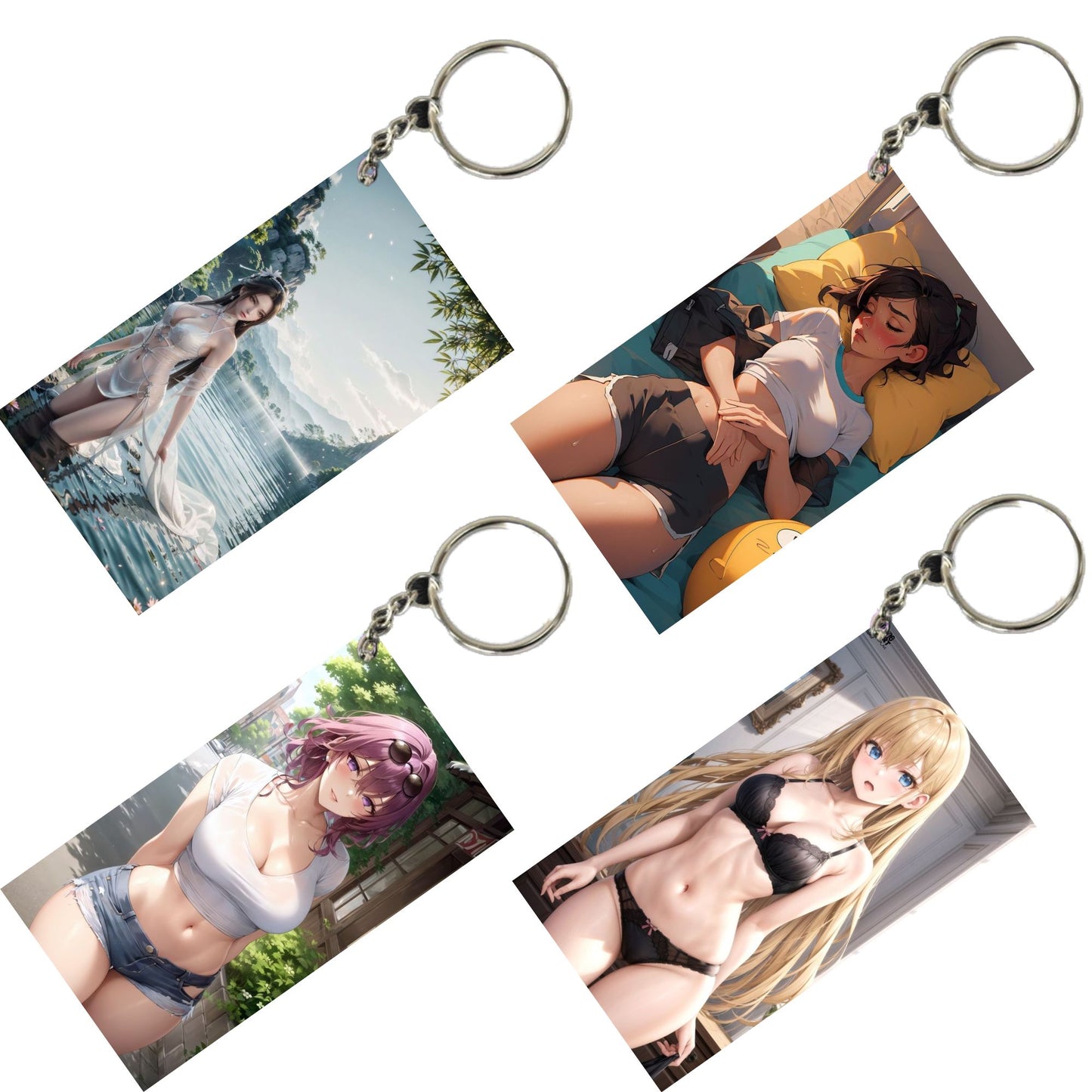 HENTAI Anime Unique Style 4 pcs Combo Keychain