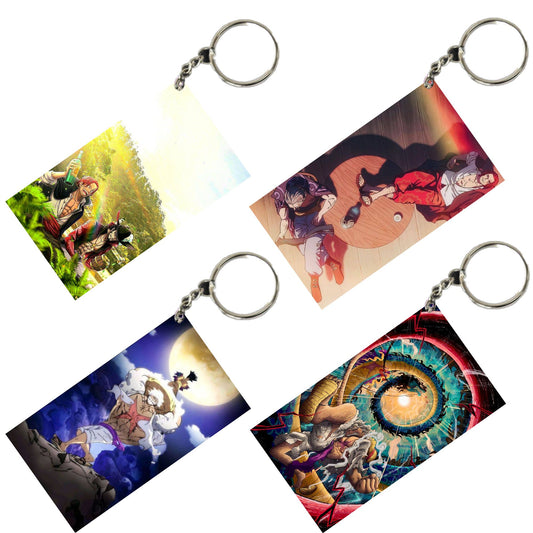 One Piece Anime Unique Style 4 pcs Combo Keychain