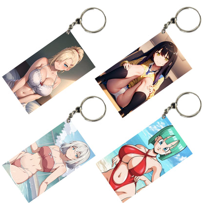 HENTAI Anime Unique Style 4 pcs Combo Keychain