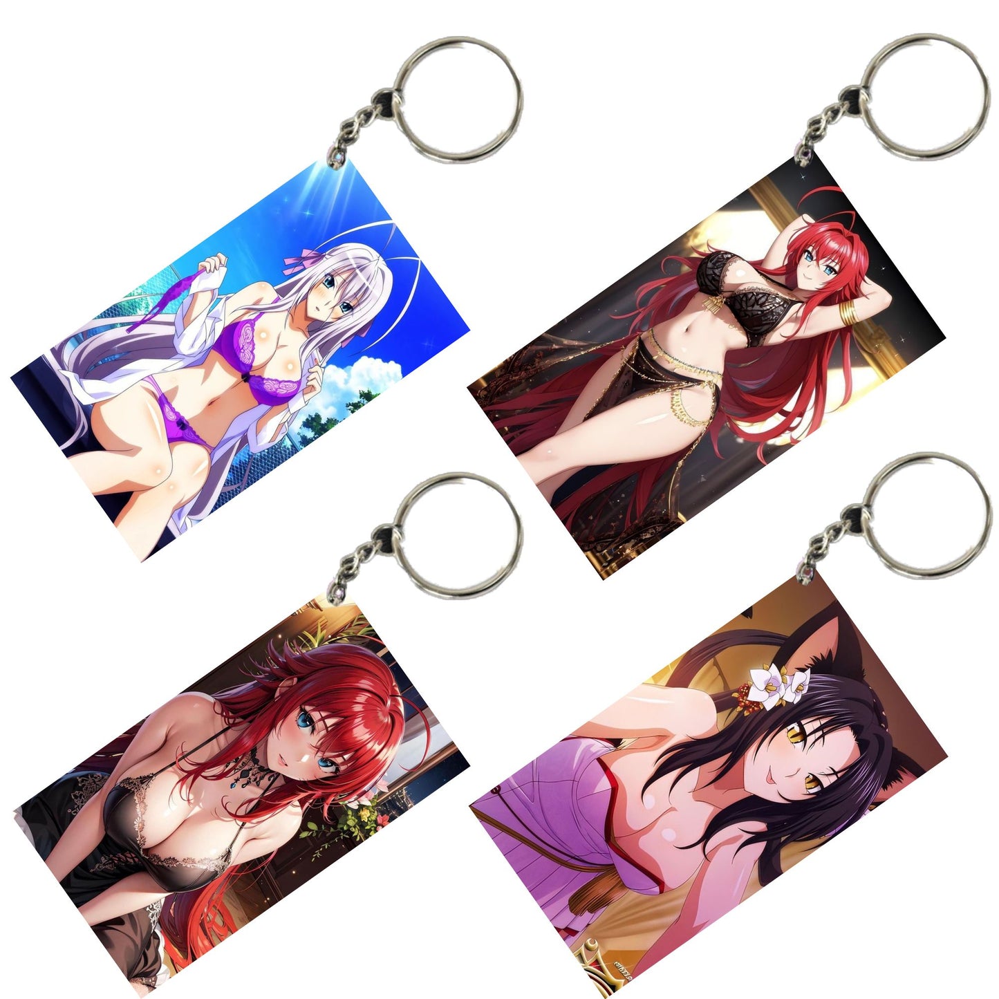 HENTAI Anime Unique Style 4 pcs Combo Keychain