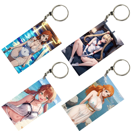 HENTAI Anime Unique Style 4 pcs Combo Keychain