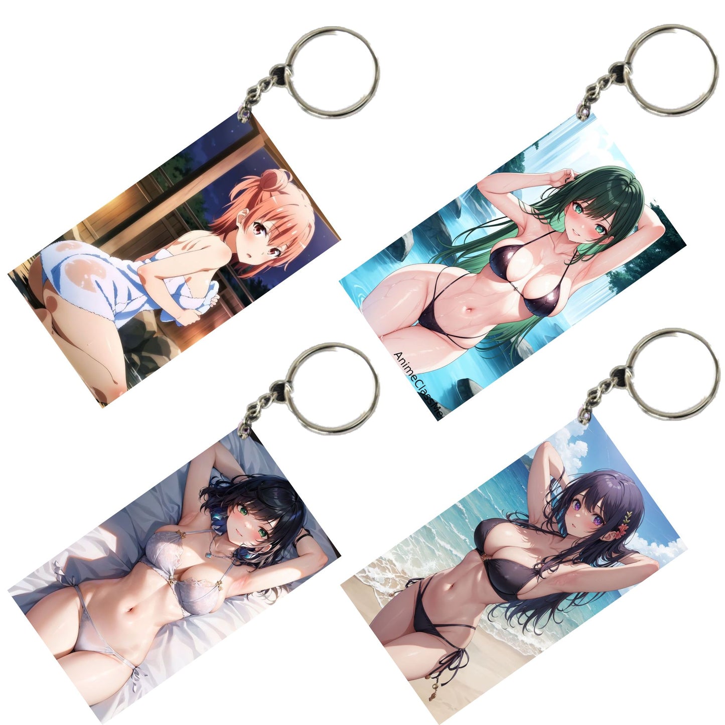 HENTAI Anime Unique Style 4 pcs Combo Keychain