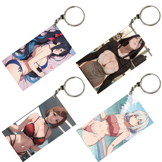 HENTAI Anime Unique Style 4 pcs Combo Keychain