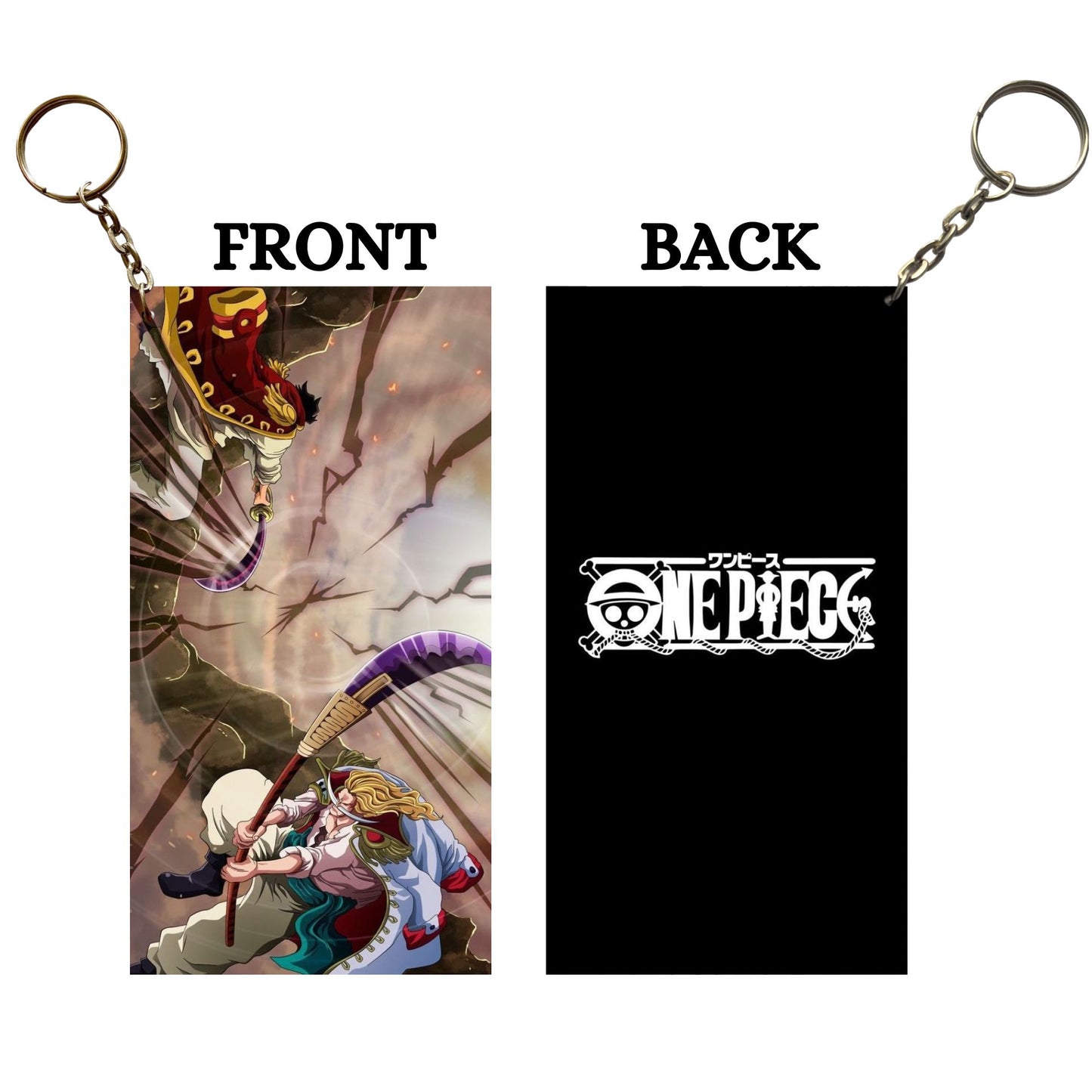 One Piece ROGER VS WHITEBEARD Anime Keychain