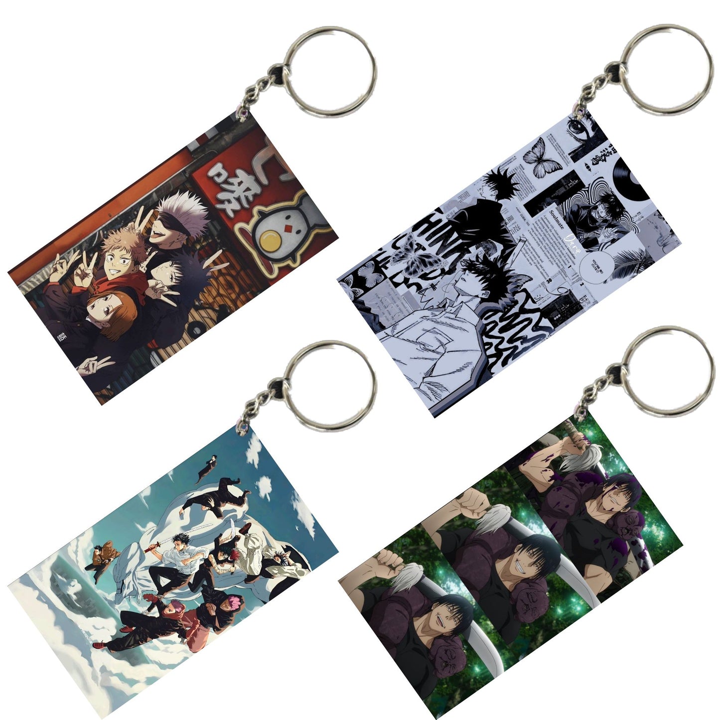 JUJUTSU KAISEN Anime Unique Style 4 pcs Combo Keychain