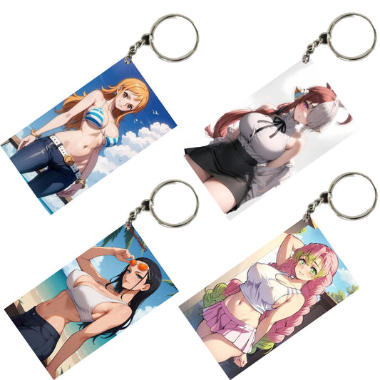 HENTAI Anime Unique Style 4 pcs Combo Keychain