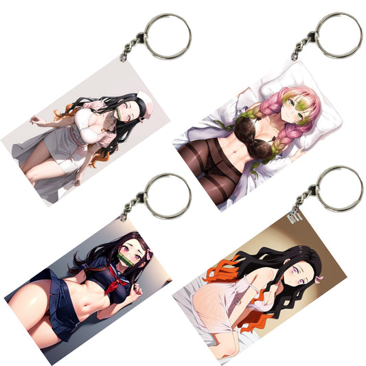 HENTAI Anime Unique Style 4 pcs Combo Keychain