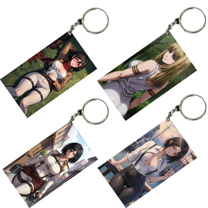 HENTAI Anime Unique Style 4 pcs Combo Keychain