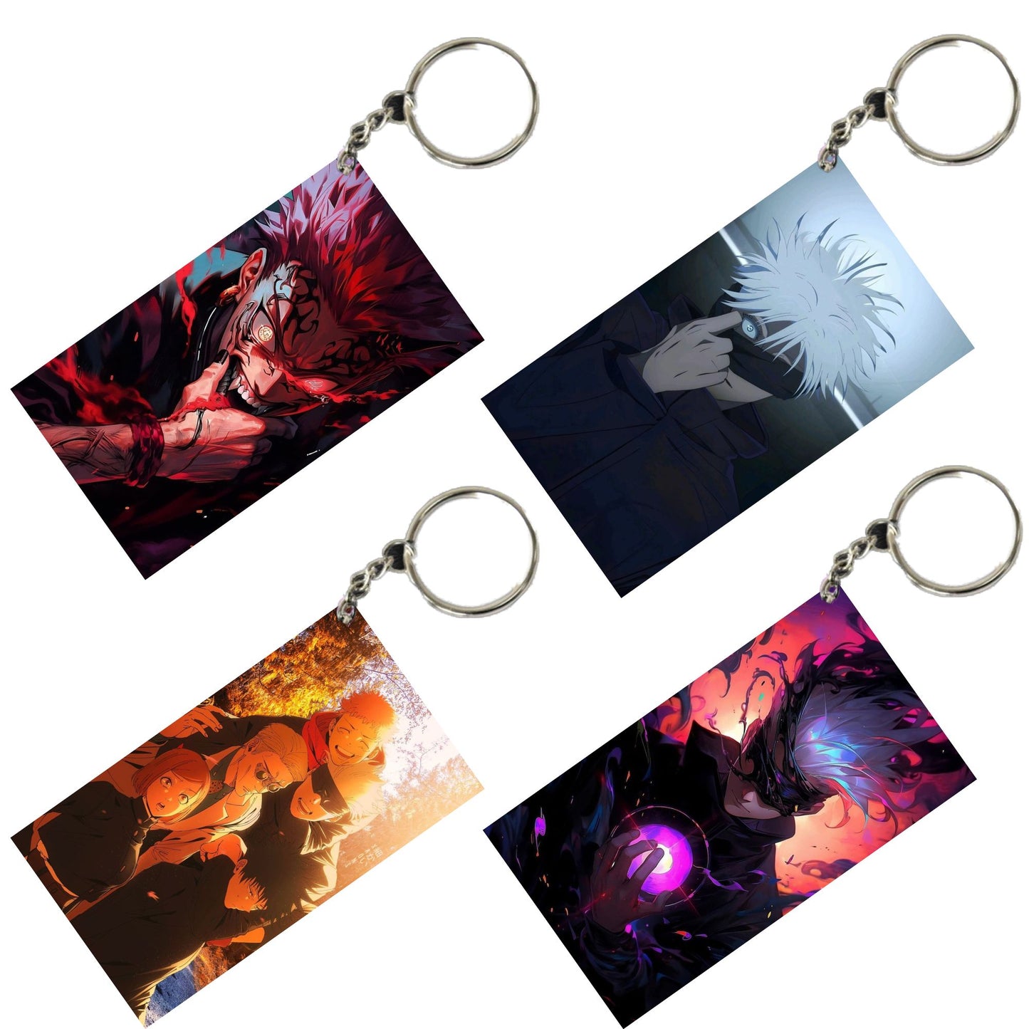 JUJUTSU KAISEN Anime Unique Style 4 pcs Combo Keychain