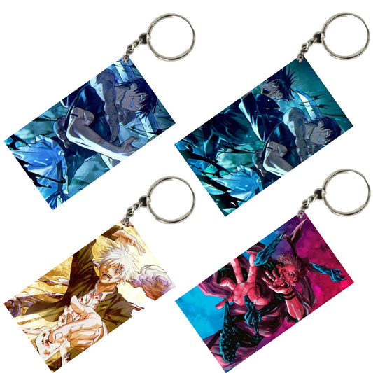 JUJUTSU KAISEN Anime Unique Style 4 pcs Combo Keychain