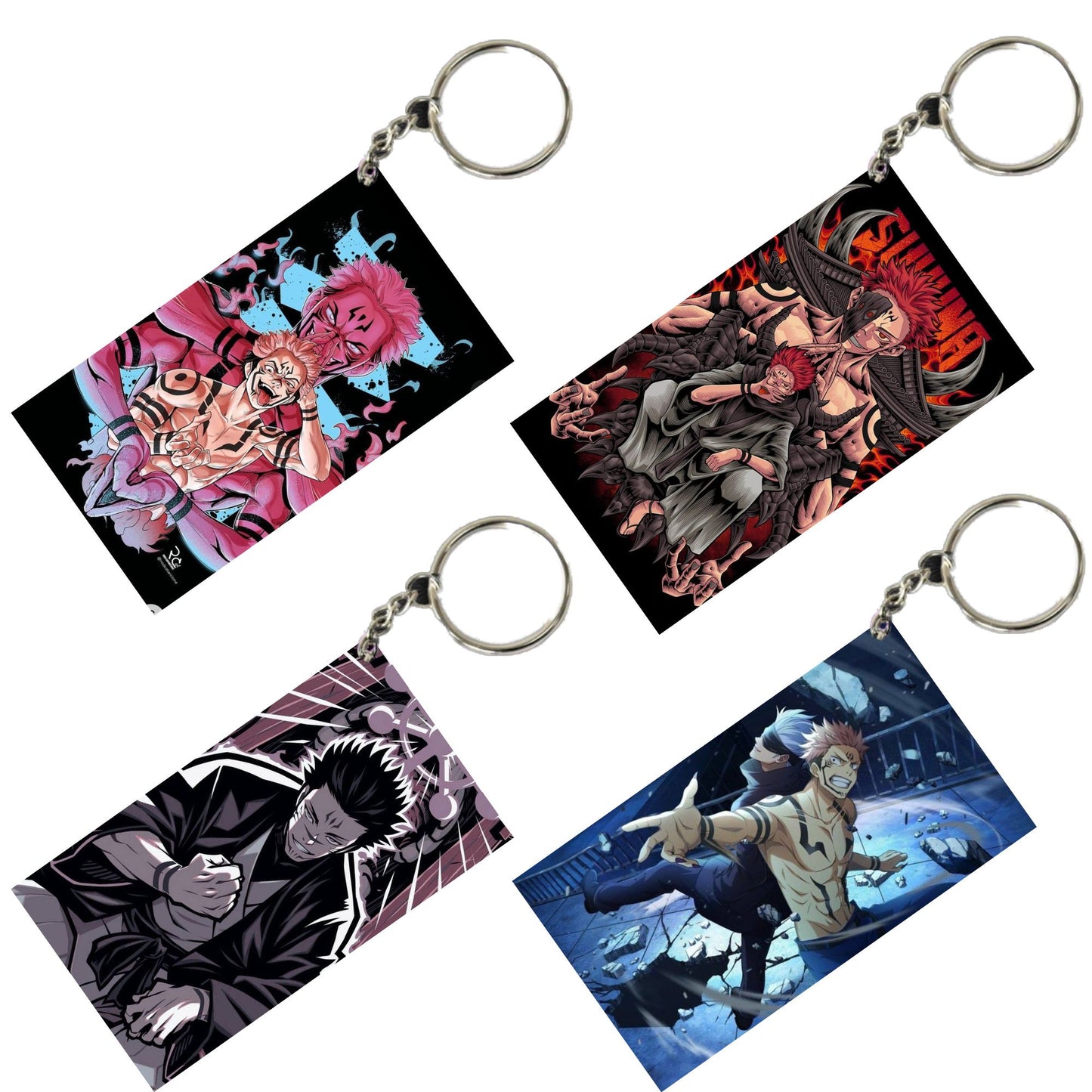 JUJUTSU KAISEN Anime Unique Style 4 pcs Combo Keychain