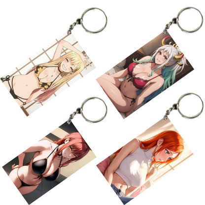 HENTAI Anime Unique Style 4 pcs Combo Keychain