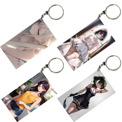 HENTAI Anime Unique Style 4 pcs Combo Keychain