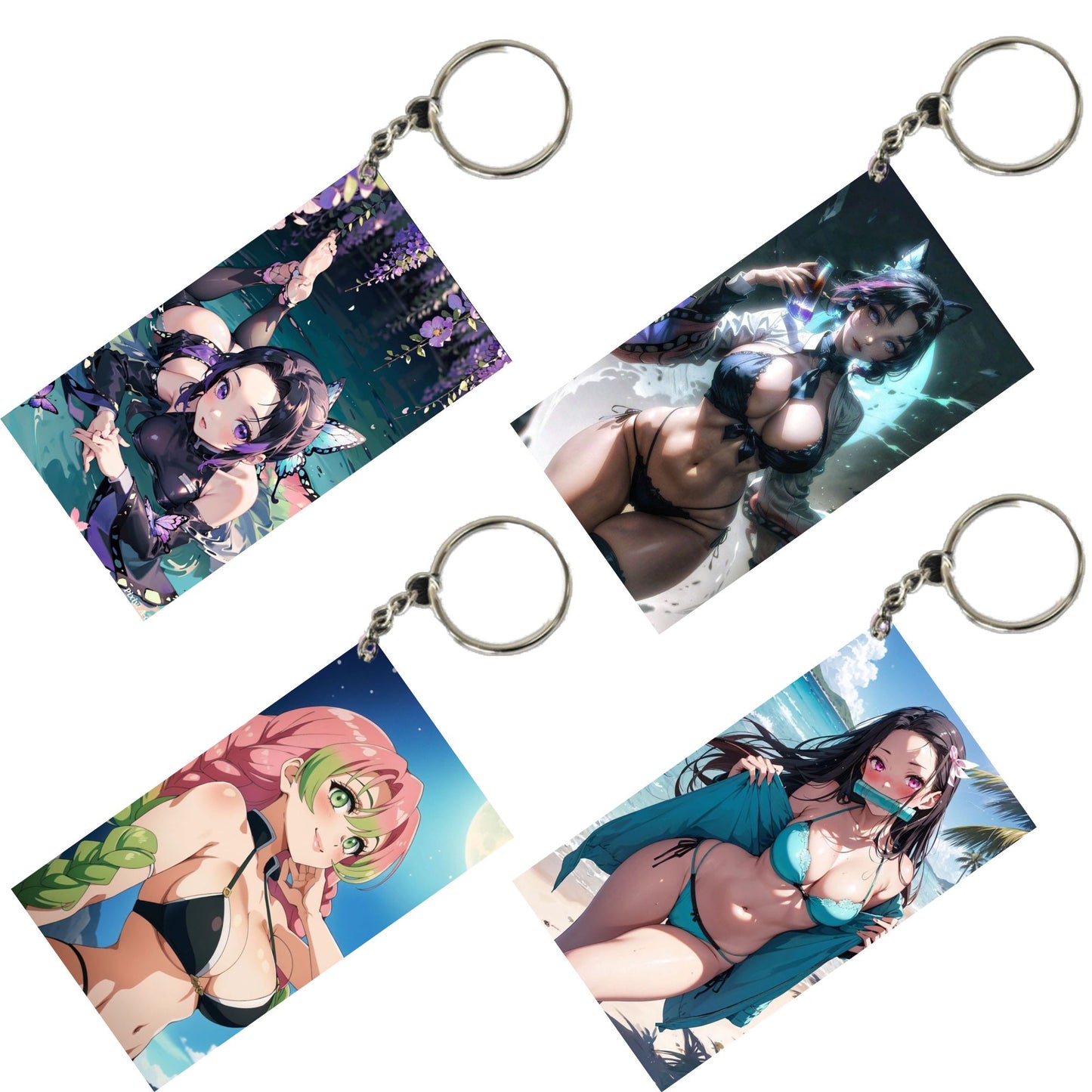 HENTAI Anime Unique Style 4 pcs Combo Keychain