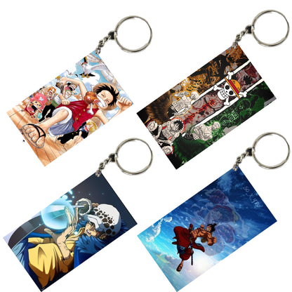 One Piece Anime Unique Style 4 pcs Combo Keychain