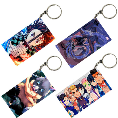 DEMON SLAYER Anime Unique Style 4 pcs Combo Keychain