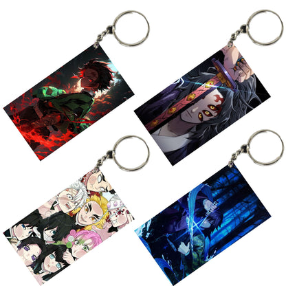 DEMON SLAYER Anime Unique Style 4 pcs Combo Keychain