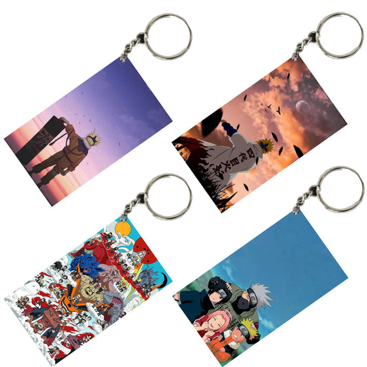 NARUTO Anime Unique Style 4 pcs Combo Keychain