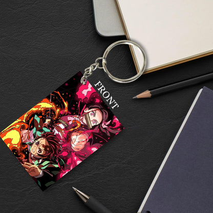 Demon Slayer Anime Unique Style 4 pcs Combo Keychain