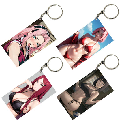 HENTAI Anime Unique Style 4 pcs Combo Keychain