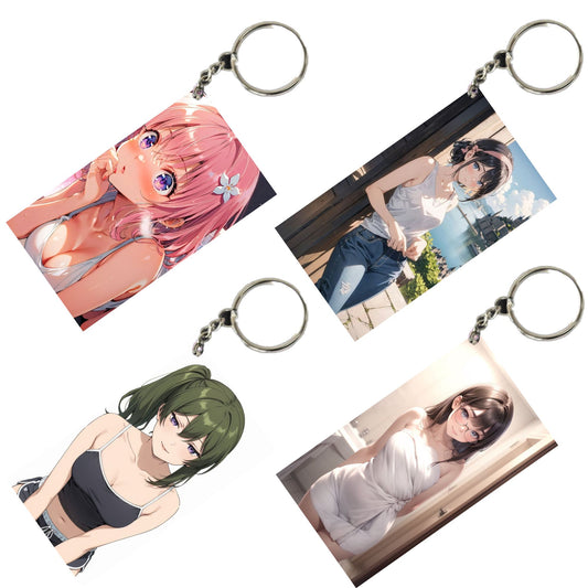 HENTAI Anime Unique Style 4 pcs Combo Keychain