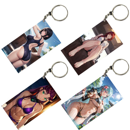 HENTAI Anime Unique Style 4 pcs Combo Keychain