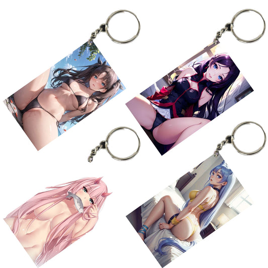 HENTAI Anime Unique Style 4 pcs Combo Keychain