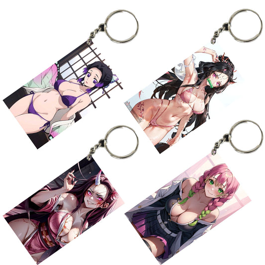 HENTAI Anime Unique Style 4 pcs Combo Keychain